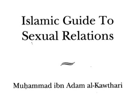 Islamic Guide to sexual relations cover